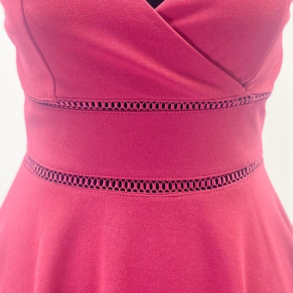 Red Skater Dress XXS Francesca's Mi Ami Brand Fit & Flare Flirty Dance Mini Teen - Picture 6 of 14